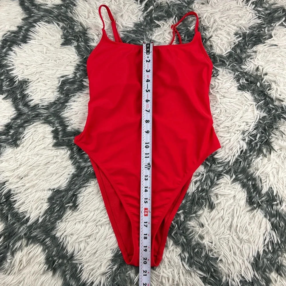 Wild Fable Women's Ultra High Leg Extra Cheeky Scoop Back Small Size 4-6 Red